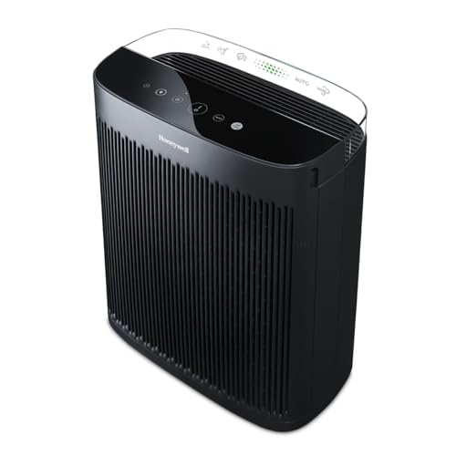 Honeywell InSight HEPA Air Purifier with Air Quality Indicator and Auto Mode, Large Rooms, Bedrooms, Home (360 sq ft), Black - Reduces Airborne Allergens, Smoke, Dust, Pollen, Pet Dander, HPA5200B