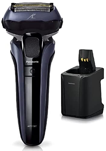 Panasonic ES-LV7V-A [Men's Shaver LAMDASH PRO Linear Motor 5 Blades Fully Automatic Cleaning Charger with Pouch Blue] AC100-240V Shipped from Japan Released in May 2022
