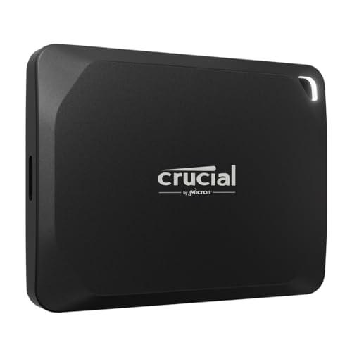 Crucial X10 Pro 4TB Portable SSD – Up to 2100MB/s Read, 2000MB/s Write, Water and Dust Resistant, with Mylio Photos+ Offer – USB 3.2 External Solid State Drive – CT4000X10PROSSD902