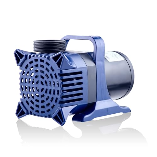 Alpine Corporation - 4000 GPH Submersible Water Pump with 33 FT Cord & Adapters for Ponds, Fountains, Waterfalls – Energy-Efficient, Quiet Operation, Vertical/Horizontal Use, 306 Watts, 21 FT Lift