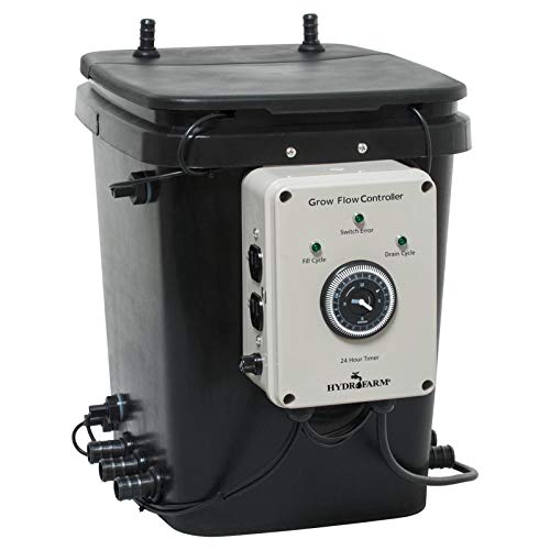 Active Aqua GFO7CB Hydroponic Electric Grow Flow Ebb System and Gro Controller Unit with 2 250GPH Pumps, Fittings, and 7 Gallon Controller Bucket