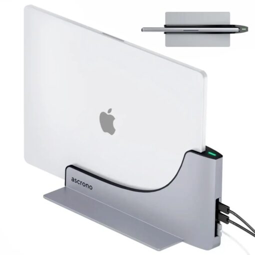 Ascrono Dock for 13" Apple MacBook Air - Docking Station - Connect Dual Displays with Two Thunderbolt 4 USB-C Ports - Mac Docking Station Hub - Supports MacBook Air 13" (M2 2022, M3 2024, & M4 2025)