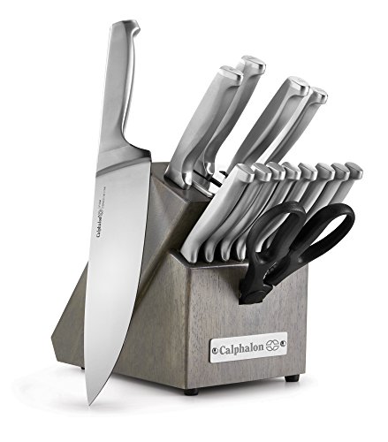 Calphalon Classic Self-Sharpening Stainless Steel Cutlery Knife Block Set, 15 Piece