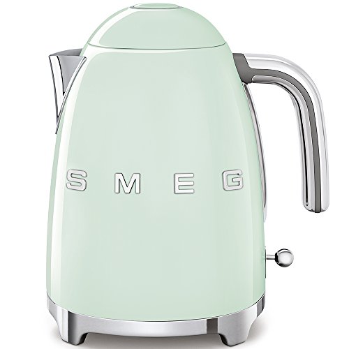 SMEG 50's Retro Style Electric Water Kettle with Automatic Shutoff, Removable Base, and Water Indicator, KLF03PBUS, Pastel Green