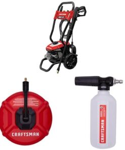 CRAFTSMAN Electric Pressure Washer, Cold Water, 1900 -PSI, 1.2-GPM, Corded (CMEPW1900) with 12 in Surface Cleaner (CMZPWSC100) and Pressure Washer Soap Applicator (CMZPWHPSB200)