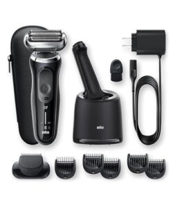 Braun Series 7 7075cc Electric Razor for Men with SmartCare Center, Beard Trimmer, Wet & Dry, Rechargeable, Cordless Foil Shaver, Black