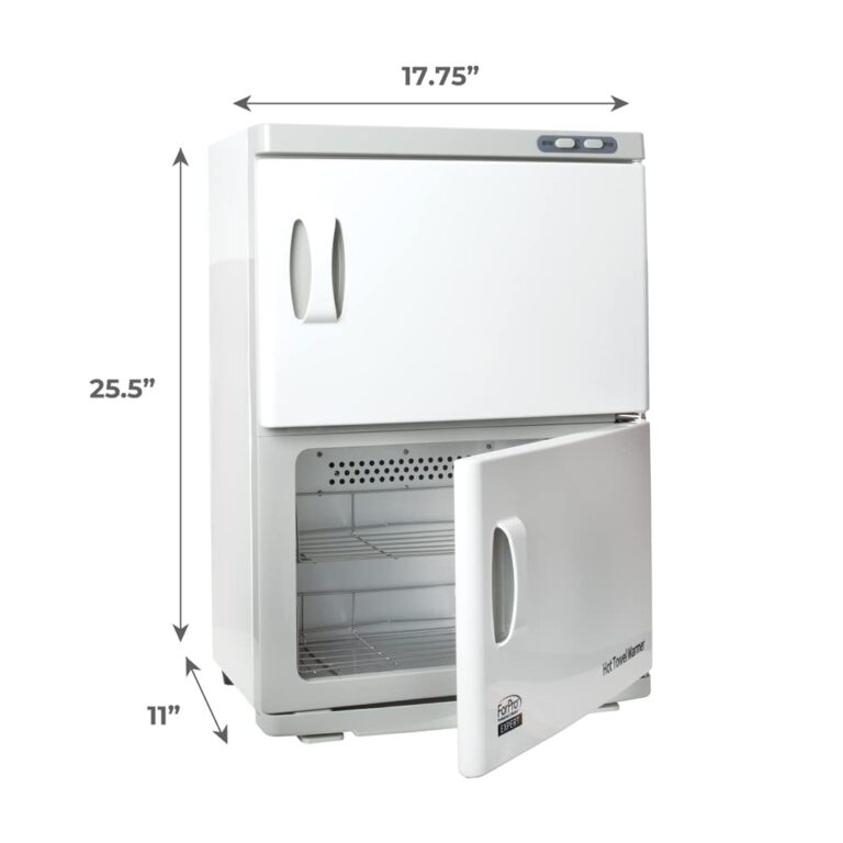 ForPro Professional Collection Expert Double Hot Towel Warmer, 46L Extra Large Capacity, Holds 48 Towels, Rust Resistant Towel Heater with Stainless Steel Racks, 25.5" H x 17.75" W x 11" D, White - Image 7