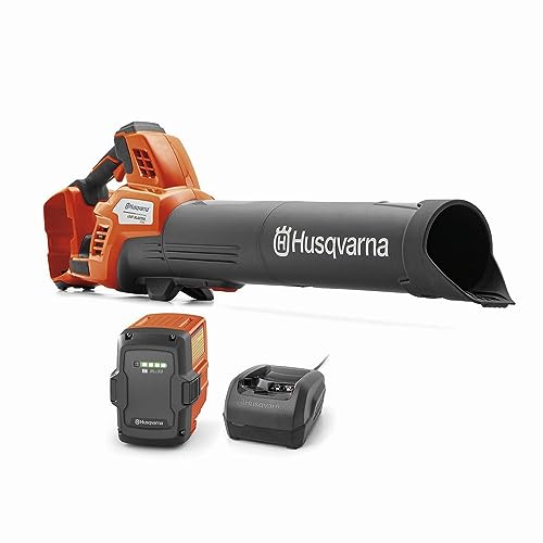 Husqvarna Leaf Blaster 350iB Battery Powered Cordless Leaf Blower, 200-MPH 800-CFM Blower with Brushless Motor and Quiet Operation, 40V Lithium-Ion Battery and Charger Included