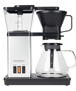 SimplyGoodCoffee Coffee Maker / Coffee Machine. 8 Cup Automatic Drip Pour Over Coffee Brewer. Easy To Use, Durable Stainless, Gold Cup Standard