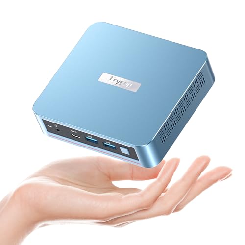 Trycoo WI-6 Pro Mini PC N100, Intel 12th (up to 3.4GHz) Mini Computers, 16GB DDR4 RAM 512GB SSD Mini Desktop Computer, Support 4K@60Hz Triple Output/WiFi5/BT4.2, for Home/Office 2024 Pc Mini