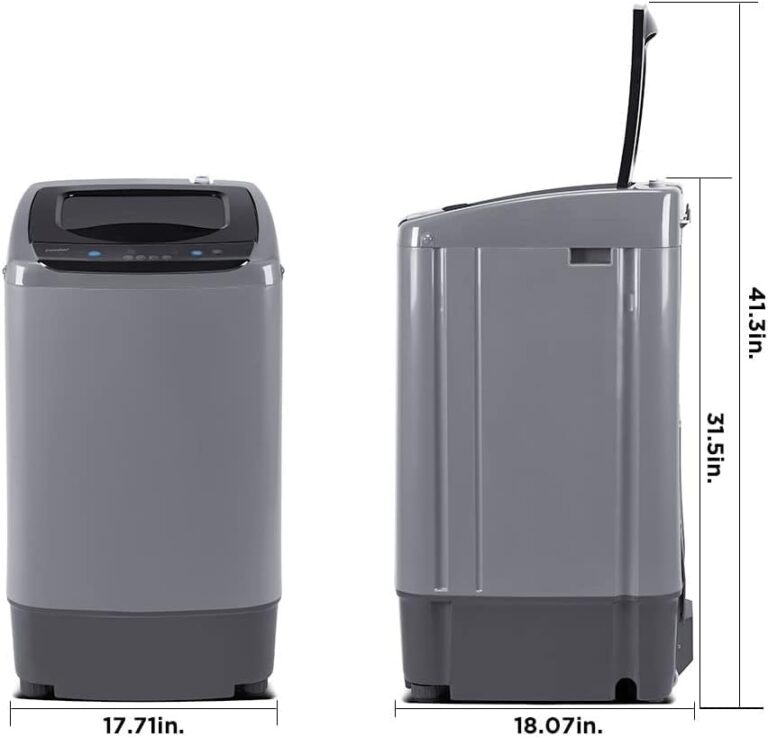 Comfee Portable Washing Machine, 0.9 cu.ft Compact Washer With LED Display, 5 Wash Cycles, 2 Built-in Rollers, Space Saving Full-Automatic Washer - Image 9