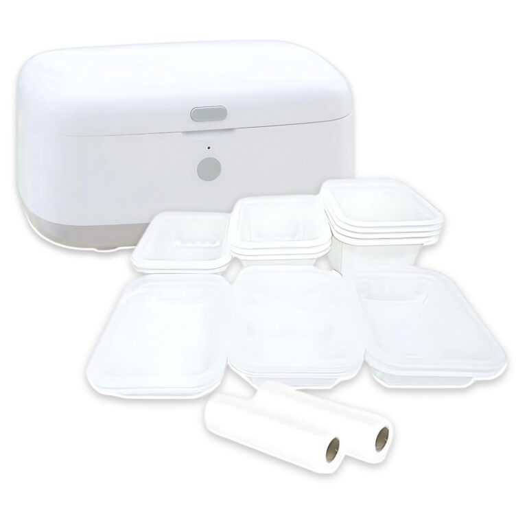 Lofaho Compact Tray Sealer Machine for Meal Prep, Food Delivery & Storage - Includes 10 Trays, 1 Top Film & 1 EPL Film - Food Tray Sealers Machine, User-Friendly Container Sealer Machine