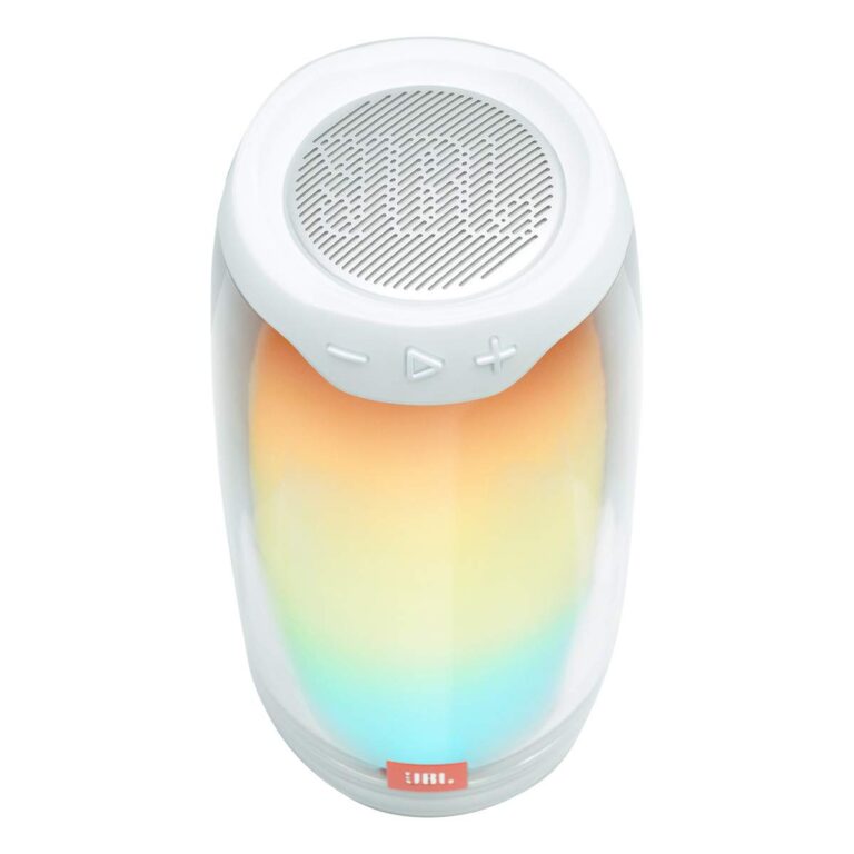 JBL Pulse 4 - Portable Bluetooth Speaker with 360 degrees LED lights, powerful sound and deep bass, IPX7 waterproof, 12 hours of playtime, JBL PartyBoost for multiple speaker pairing (White) - Image 5