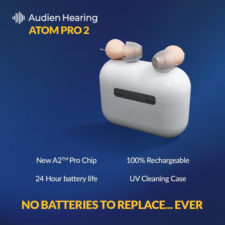 Audien ATOM PRO 2 Wireless Rechargeable OTC Hearing Aid, Premium Comfort Design and Nearly Invisible - Image 5