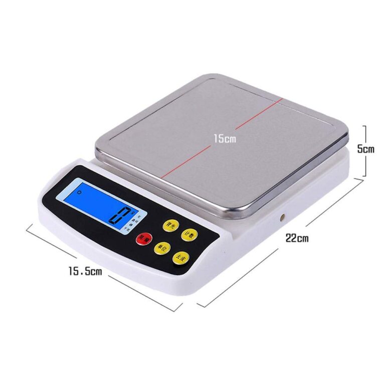 High Precision Digital Kitchen Electronic Scale 0.1g Balance Baking Food Gram Scale for Vegetables Fruit (Color : 10kg/1g) (10kg/1g) (10kg/1g) - Image 2