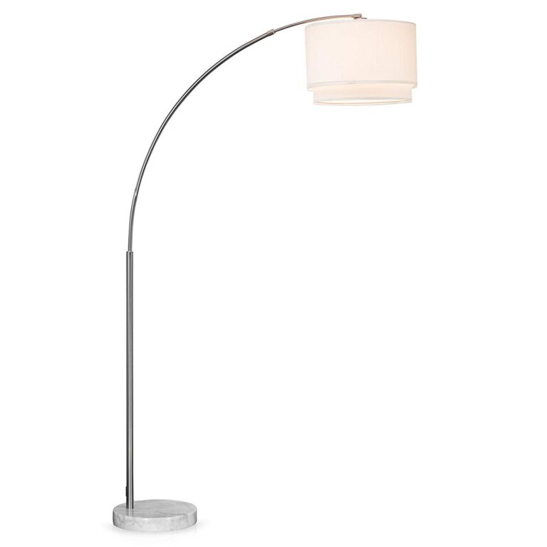 Major-Q Modern 81" Arc Tall X-Large Living Room-Stand Up Arching Drum Shade Large Floor Lamp with Real Marble Base for Bedrooms-Corner Lamp for Office Lighting (White) - Image 7