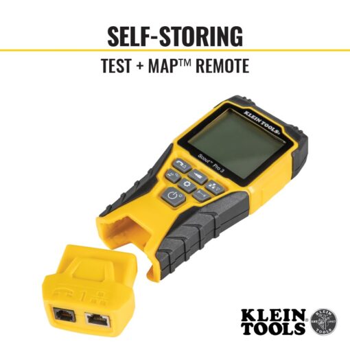 Klein Tools VDV001819 Tool Set, Cable Installation Test Set with Crimpers, Scout Pro 3 Cable Tester, Snips, Punchdown Tool, Case, 6-Piece - Image 7