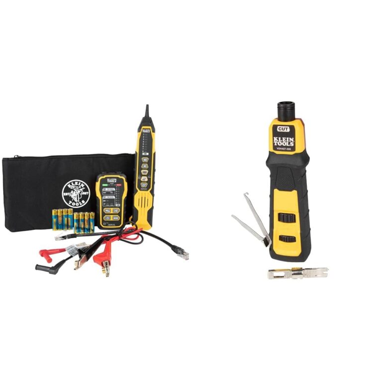 Klein Tools VDV500-920 Wire Tracer Tone Generator and Probe Set with RJ45 Port & VDV427-300 Impact Punchdown Tool with 66/110 Blade, Reliable CAT Cable Connections
