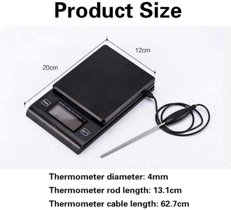 Digital Kitchen Scales High Precision Electronic Scale w/Probe Led Display Platform Scale Multifunction Timing Weighing Band Temperature - Image 3