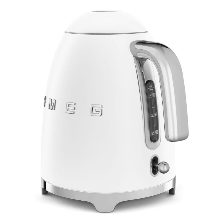 SMEG 50's Retro Style 7 Cup Electric Water Kettle with Automatic Shutoff, Removable Base, and Water Indicator, KLF03WHUS, White - Image 5