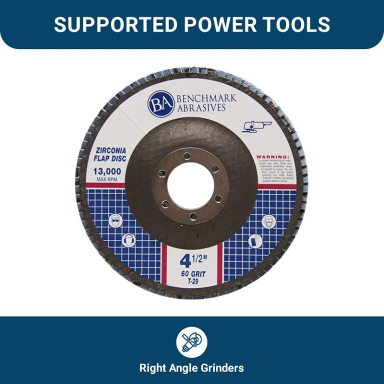 Benchmark Abrasives 4.5" x 7/8" Premium Zirconia T29 Curved Flap Discs 4 1/2 for Angle Grinder, Sanding Discs, Finishing, Rust, Stock Removal- Grinding Wheels 4 1/2 Inch (100 Pack) - 60 Grit - Image 2