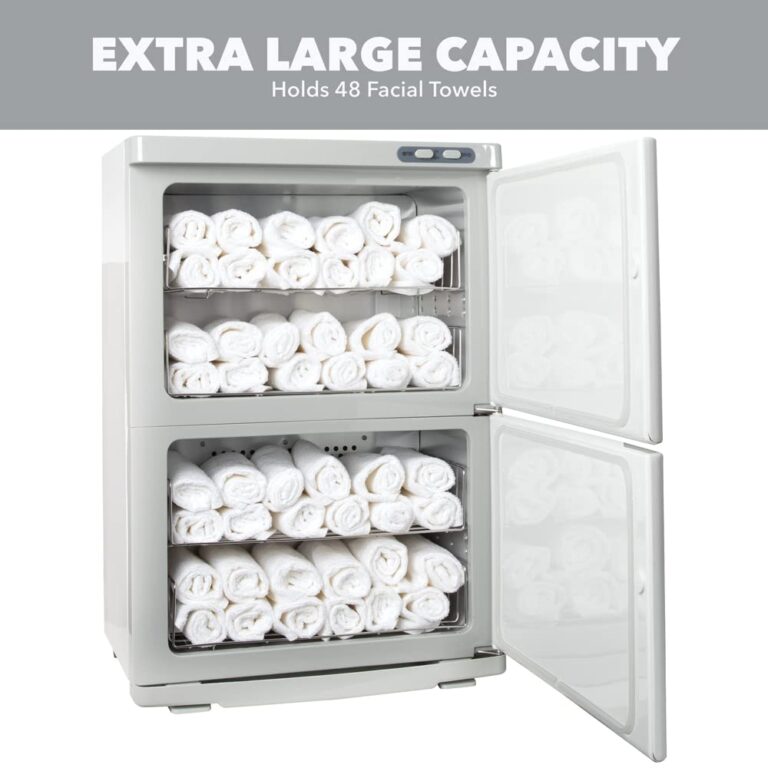 ForPro Professional Collection Expert Double Hot Towel Warmer, 46L Extra Large Capacity, Holds 48 Towels, Rust Resistant Towel Heater with Stainless Steel Racks, 25.5" H x 17.75" W x 11" D, White - Image 5