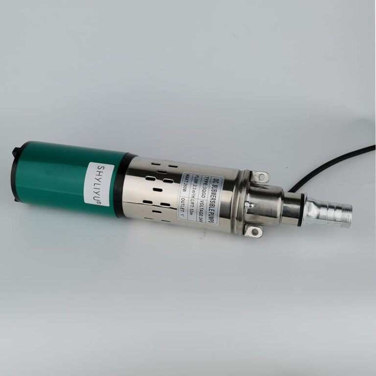 SHYLIYU Solar Submersible Well Pump DC 24V 260W Deep Well Pump 3"Tube Stainless Steel Screw pump 2300L/H 1" Outlet High Lift 53M Irrigation Pump Agricultural Garden Home - Image 3