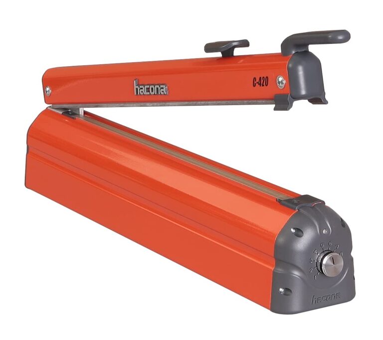 Hacona Tabletop Impulse Heat Sealer with Cutter, C-type, Orange (Medium, C-420, 16 inch Sealing Length)