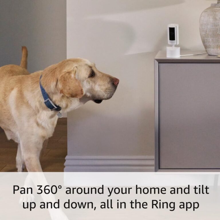 Ring Pan-Tilt Indoor Cam, White with Ring Stick Up Cam Plug-In, White - Image 6
