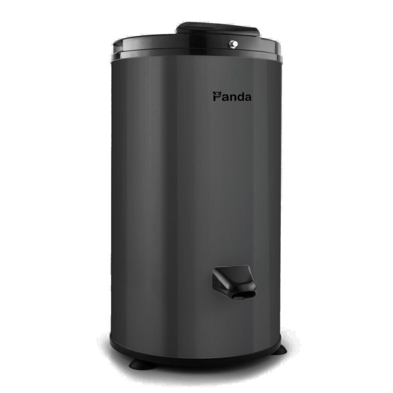 Panda 3200 RPM Portable Spin Dryer – 22lbs Capacity, Stainless Steel Drum & Outer Case, 110V – Sleek Dark Gray