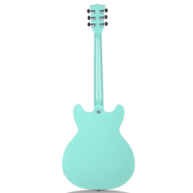 Redid Semi-Hollow Body Electric Guitar RD-100 Jazz Guitar with F-Hole,Maple neck,humbucker Pickups(Green) - Image 9