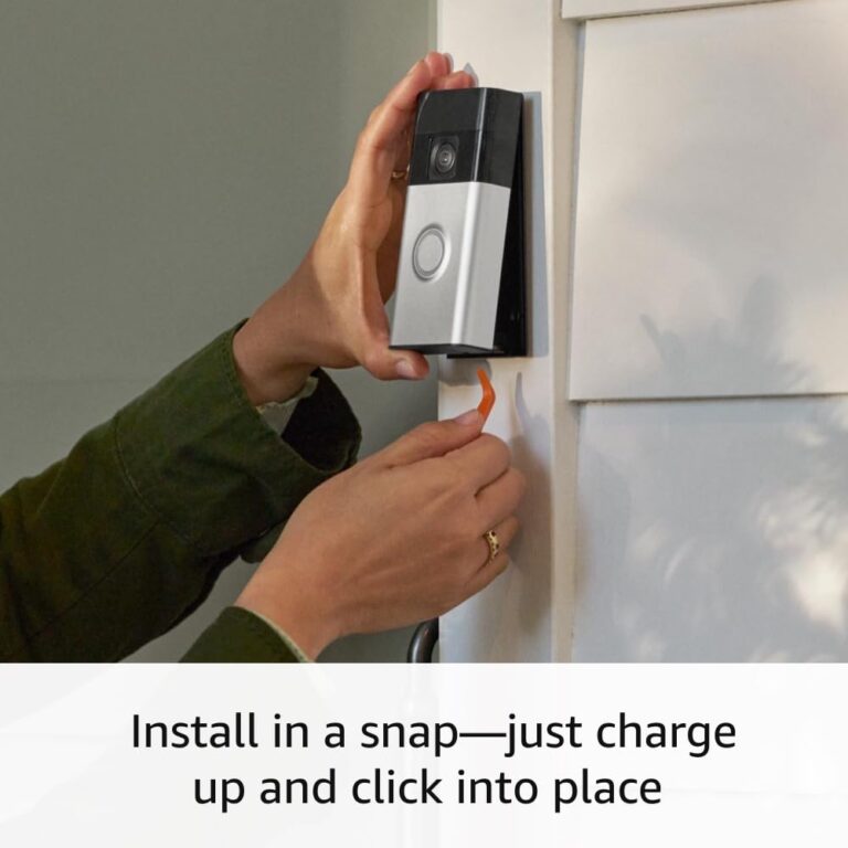 Ring Battery Doorbell with Ring Pan-Tilt Indoor Cam (White) - Image 4