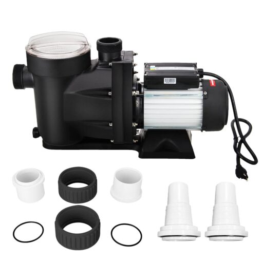 Anbull 2.5HP Swimming Pool Pump, 1850W In/Above Ground Pool Pump with 59.05'' Electric Cord, High Efficiency and Low Noise, Apply to Water Circulation in Filtration System (110-120V/60HZ)