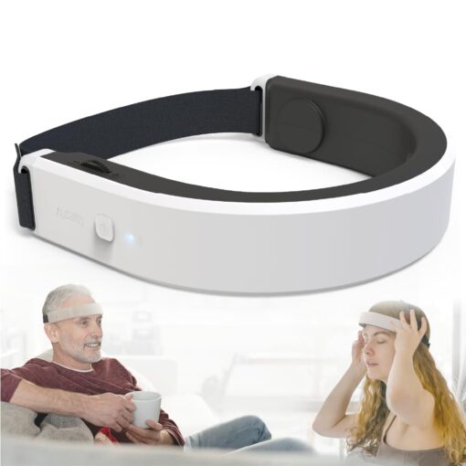 Brain spa, Insomnia Relief Device, Brain Care Headset, 40Hz Gamma Wave Stimulation of Near-Infrared & Bone Conduction, Improve Sleep, Enhance Concentration, Mental Relief and Relieve Stress