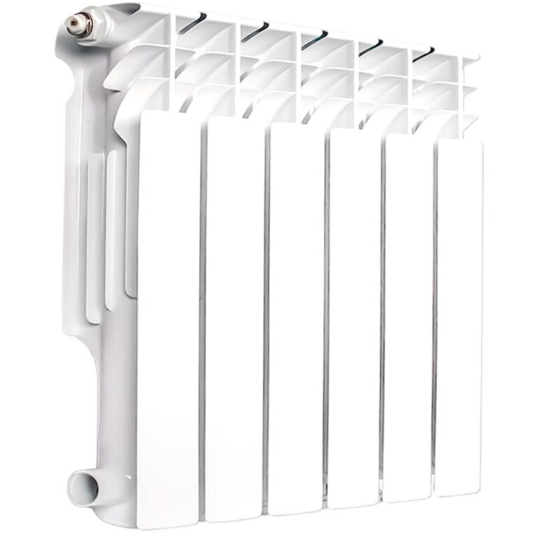 Q-Hillstar Quiet Energy Saving Hot Water Radiator, 6-Panel Wall-Mounted Aluminum Radiator Heater for Kitchen, Bathroom and Bedroom