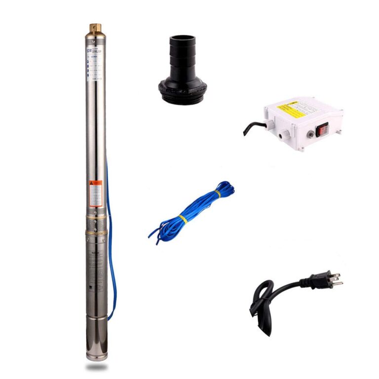 SHYLIYU Submersible Pumps 3" OD Pipe 110V/60HZ 0.25KW 0.33HP Stainless Steel Deep Well Pump 1" Outlet Submersible Bore Pump Deep Well Pump with Control Box for Industrial and Home Use