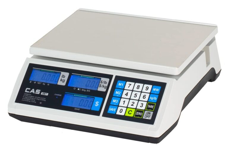 CAS ER Jr Electronic Price Computing Scale with Dual LCD Display, Stainless Steel Platform, NTEP Approved for Accurate Weighing - Ideal for Retail Stores, Farmers Market, & Bakeries - Image 3