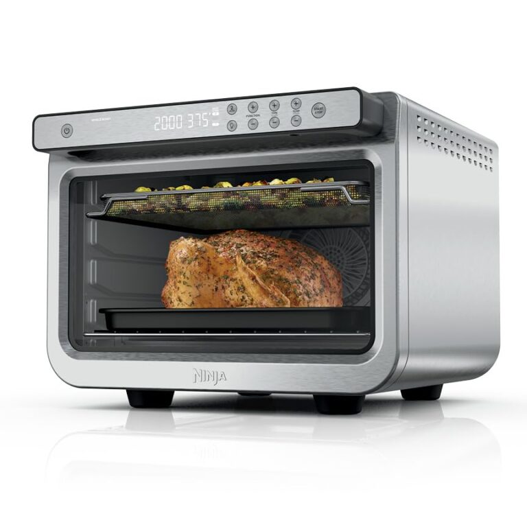 Ninja Air Fryer & Toaster Oven, Prestige Smart XL, Countertop Oven, Bakes up to 20 Cookies, Fits up to a 12lb Turkey, Pizza, Toast, Bake, Air Fry & Reheat, 1800 Watts, Stainless Steel, DT501