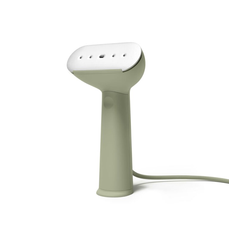 Steamery Handheld Clothes Steamer Cirrus 3, 1200W, US Plug, Heated Ironing Plate, Fast Heat Up, Garment Wrinkle Remover, Green