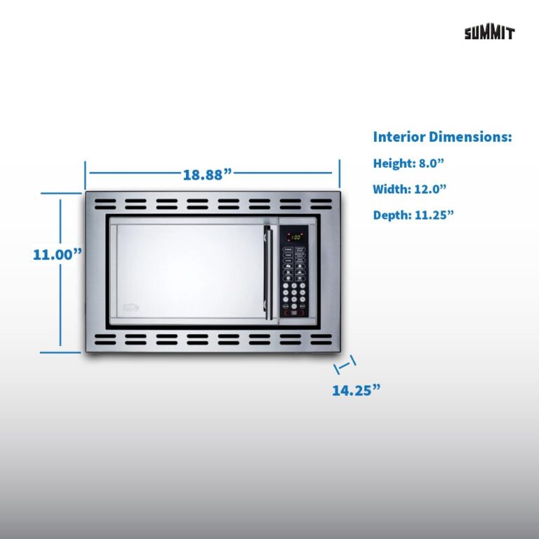 Summit 24” Over The Range Microwave, 0.9 cu.ft. Built In Microwave, Stainless Steel- OTR24 - Image 7