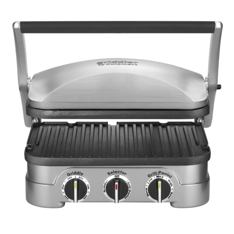 Cuisinart 8-Cup Rice Cooker, Silver and Panini Press by , Stainless Steel Griddler, Sandwich Maker & More, 5-IN-1, GR-4NP1 - Image 2