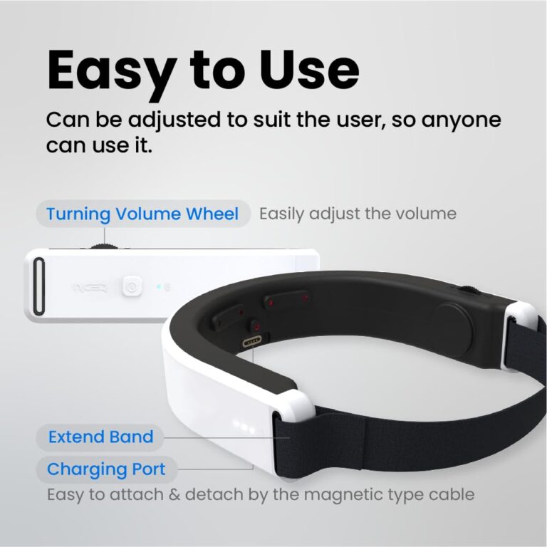 Brain spa, Insomnia Relief Device, Brain Care Headset, 40Hz Gamma Wave Stimulation of Near-Infrared & Bone Conduction, Improve Sleep, Enhance Concentration, Mental Relief and Relieve Stress - Image 3