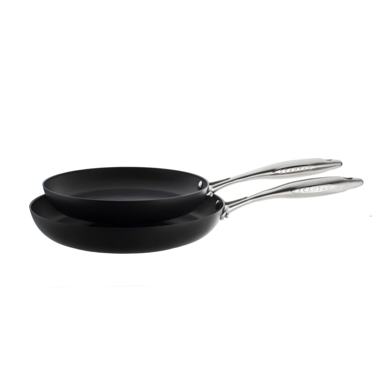 Scanpan Professional Fry Pan Set - Includes 9.5” & 11” Fry Pans - Easy-to-Use Nonstick Cookware - Dishwasher, Metal Utensil & Oven Safe - Made in Denmark