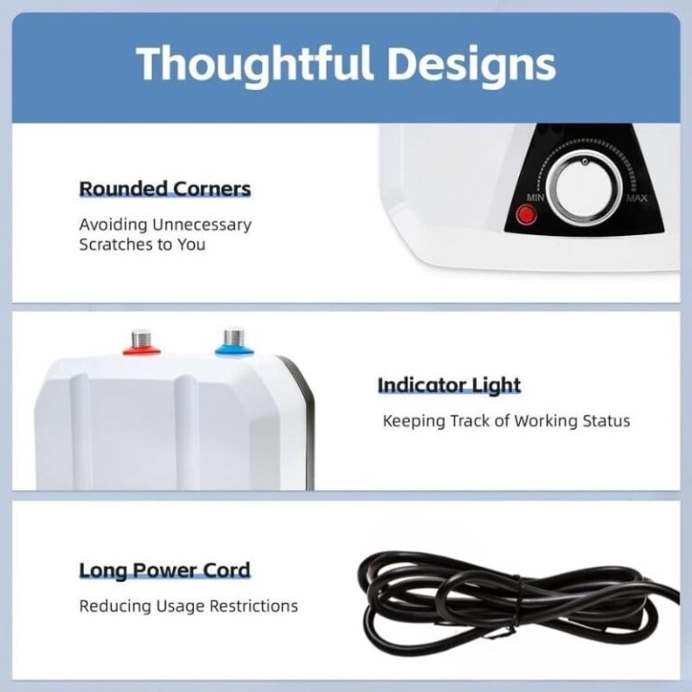 110V-120V 1.5Kw Small Under Sink Tank 2.16Gallon Water Heater Hot Storage,Mini Instant Electric RV TR Trailer Kitchen Compact Point-of-Use, (2.16gallon) - Image 6