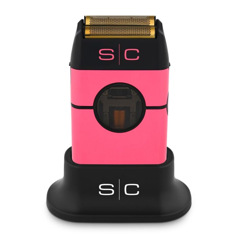 StyleCraft Instinct Metal Cordless Double Foil Shaver with IN2 Vector Motor Intuitive Torque Control, USB-C Rechargeable (Pink)