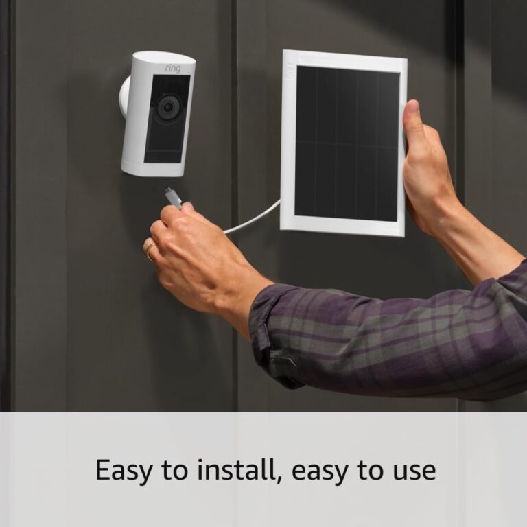 Ring Stick Up Cam Pro Solar | Two-Way Talk with Audio+, 3D Motion Detection with Bird’s Eye Zones, 1080p HDR Video & Color Night Vision (2023 release), Black - Image 4
