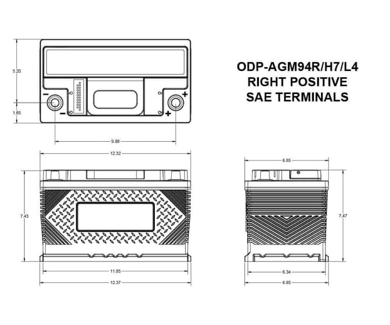Odyssey Battery ODP-AGM94RH7L4 Performance Series AGM Battery - Image 3