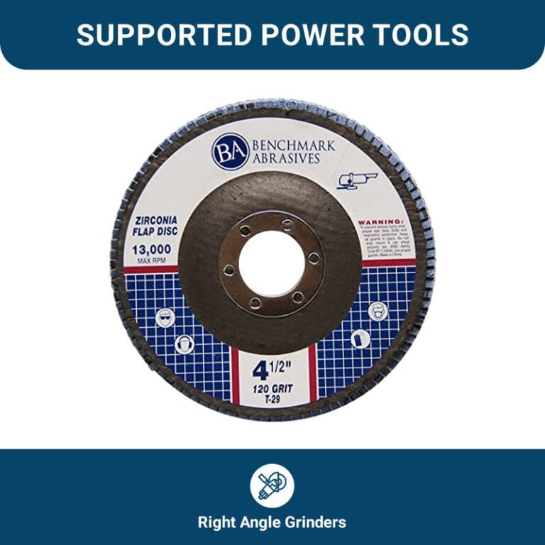Benchmark Abrasives 4.5" x 7/8" Premium Zirconia T29 Curved Flap Discs 4 1/2 for Angle Grinder, Sanding Discs, Finishing, Rust, Stock Removal- Grinding Wheels 4 1/2 Inch (100 Pack) - 120 Grit - Image 2