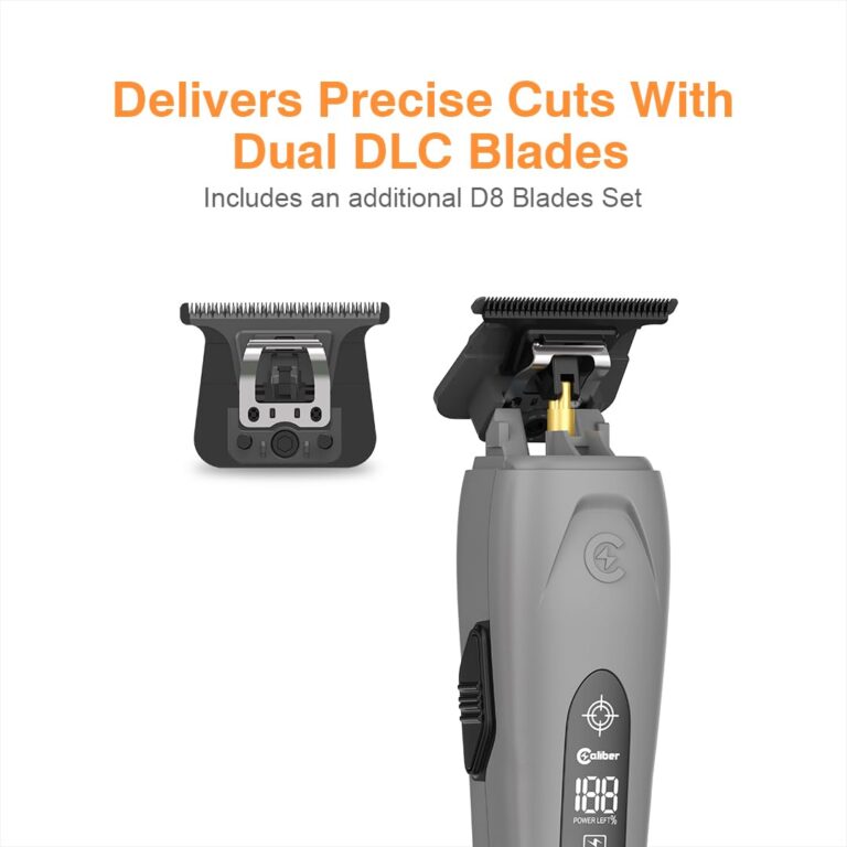 Caliber Laser+ Professional Hair Trimmer, Brushless Motor, LCD Display, DLC Blades, Cordless - Image 5