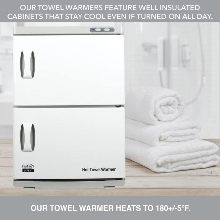 ForPro Professional Collection Expert Double Hot Towel Warmer, 46L Extra Large Capacity, Holds 48 Towels, Rust Resistant Towel Heater with Stainless Steel Racks, 25.5" H x 17.75" W x 11" D, White - Image 3